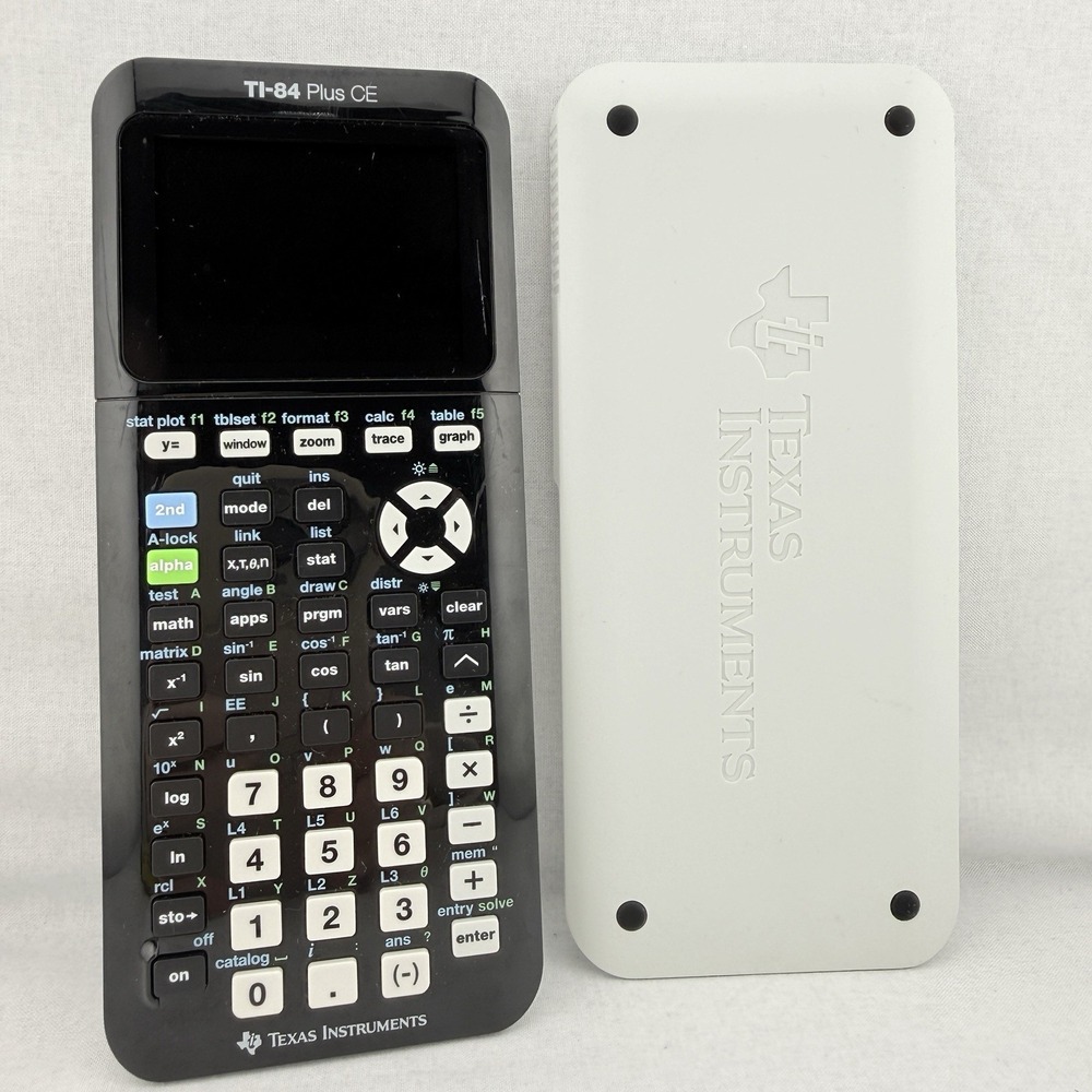 Texas Instruments TI-84 Plus Ce Graphing Calculator w/ Case - Tested, Works!